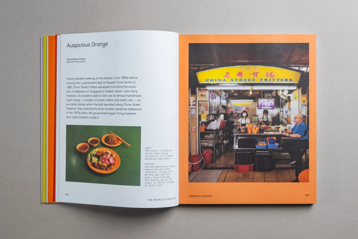 a spread from the hawker colours book